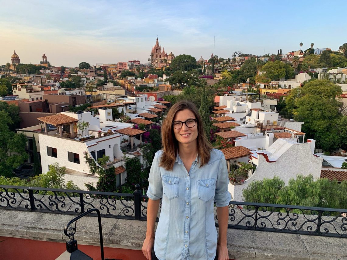 Woman on top of a rooftop bar in San Miguel de Allende